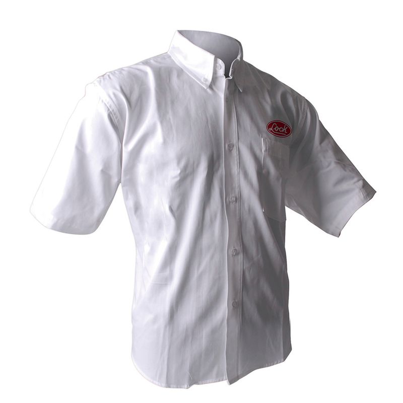 Camisa de manga corta para caballero, color blanco talla M Lock