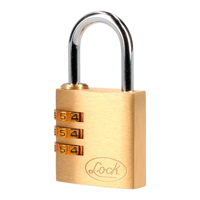 Candado de combinación programable para maleta, latón, 30 mm Lock