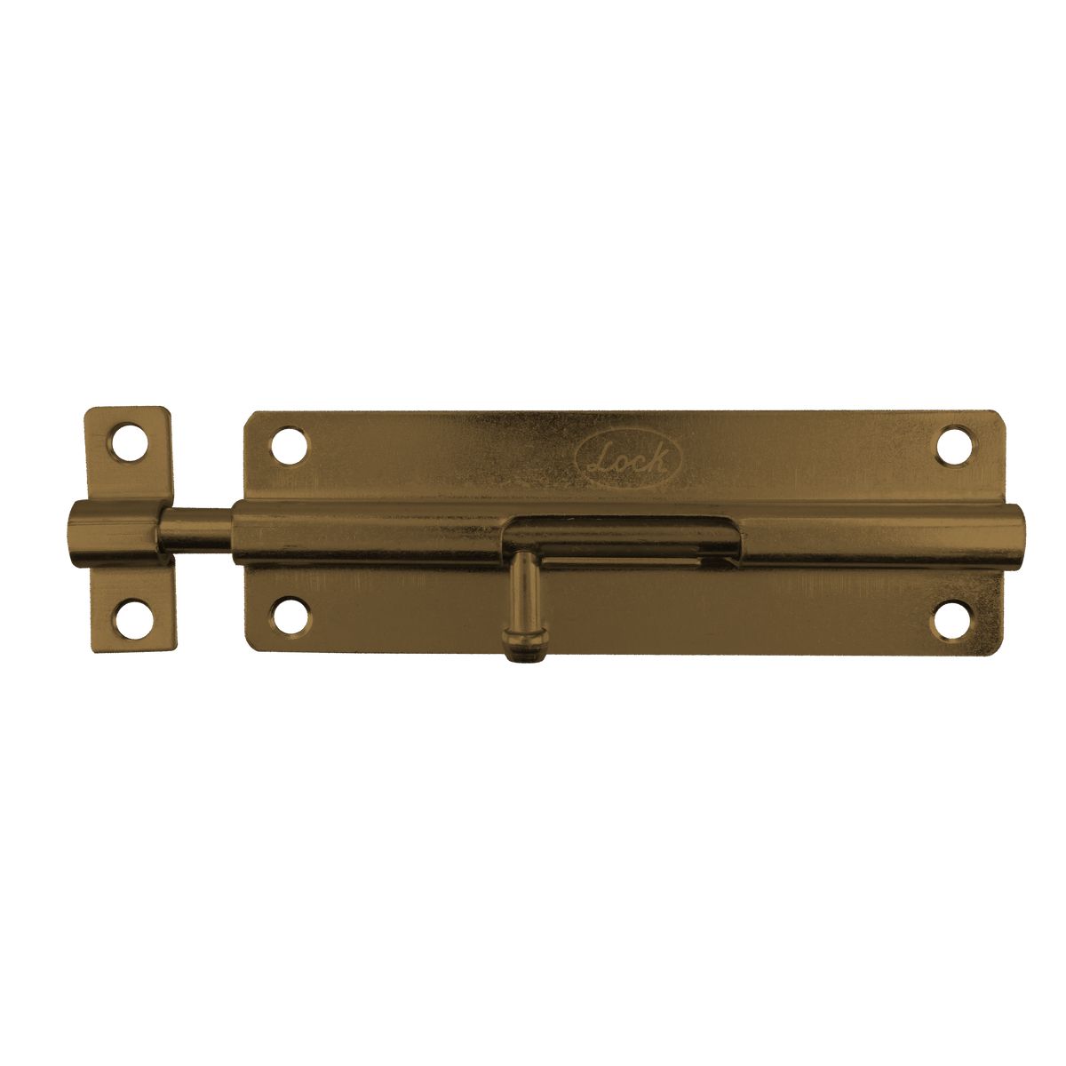 Pasador de sobreponer tipo barril acabado latón antiguo, 4 cm Lock