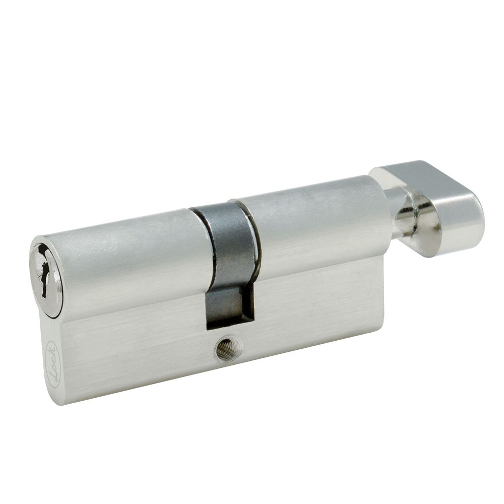 Cilindro europeo 70 mm función sencila, níquel satinado, llave estándar, en caja Lock