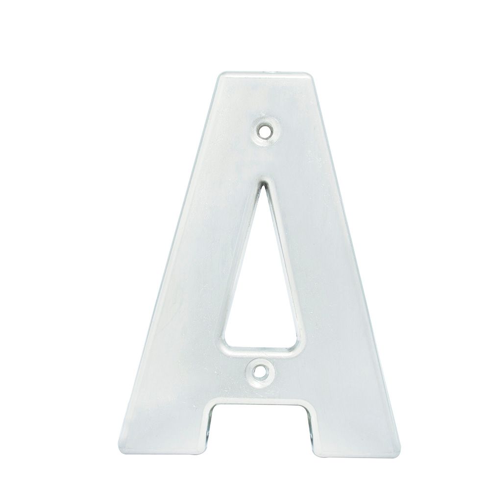 Letra A bold 4" cromo satinado Lock