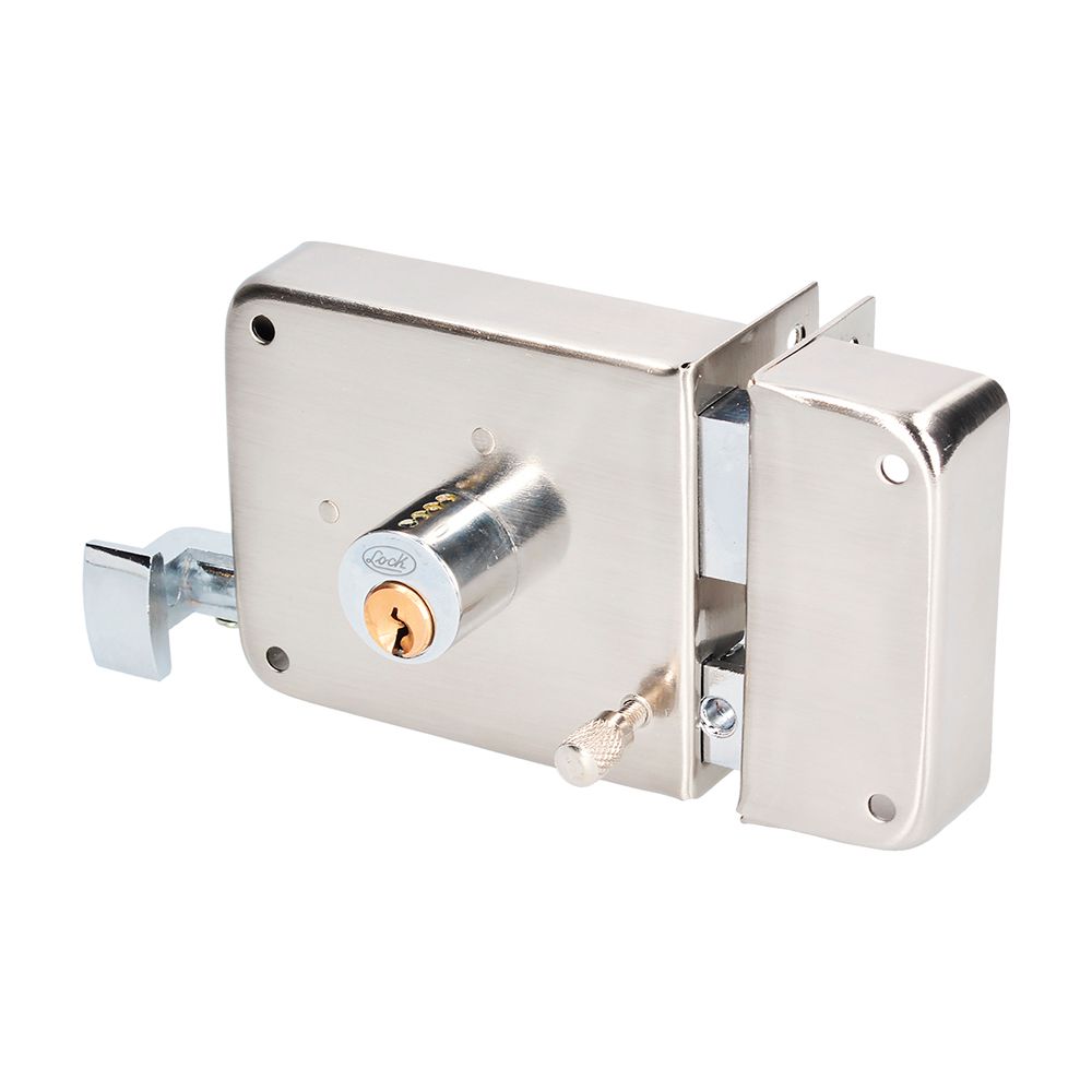 Cerradura de sobreponer función instala fácil, derecha, llave estándar, blíster Lock