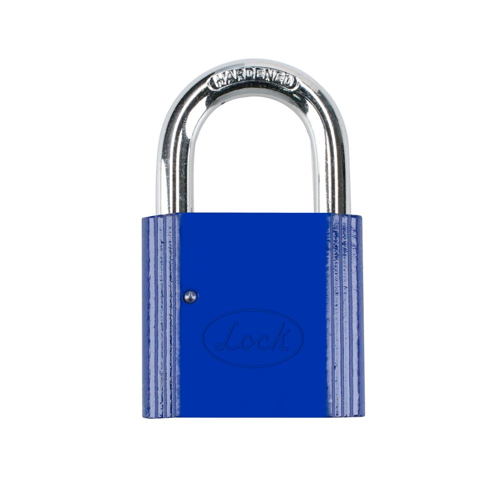 Candado No.9 corto 38 mm, color azul, llave estándar Lock