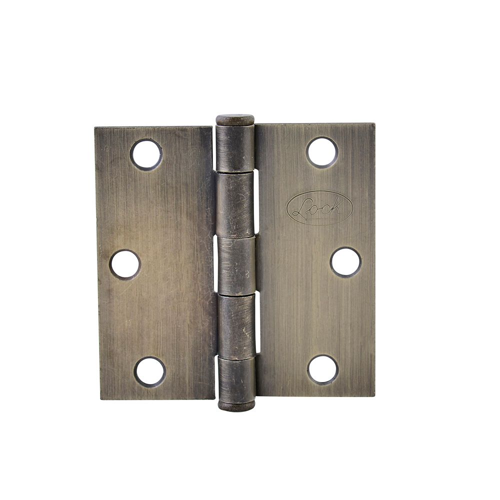 Bisagra cuadrada perno suelto de acero latón antiguo 4" x 4" Lock