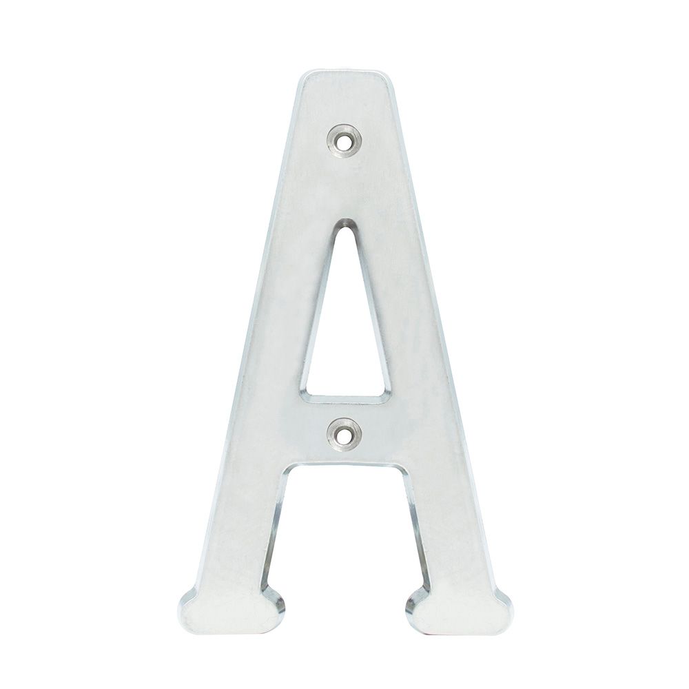 Letra A slim 4" níquel satinado Lock
