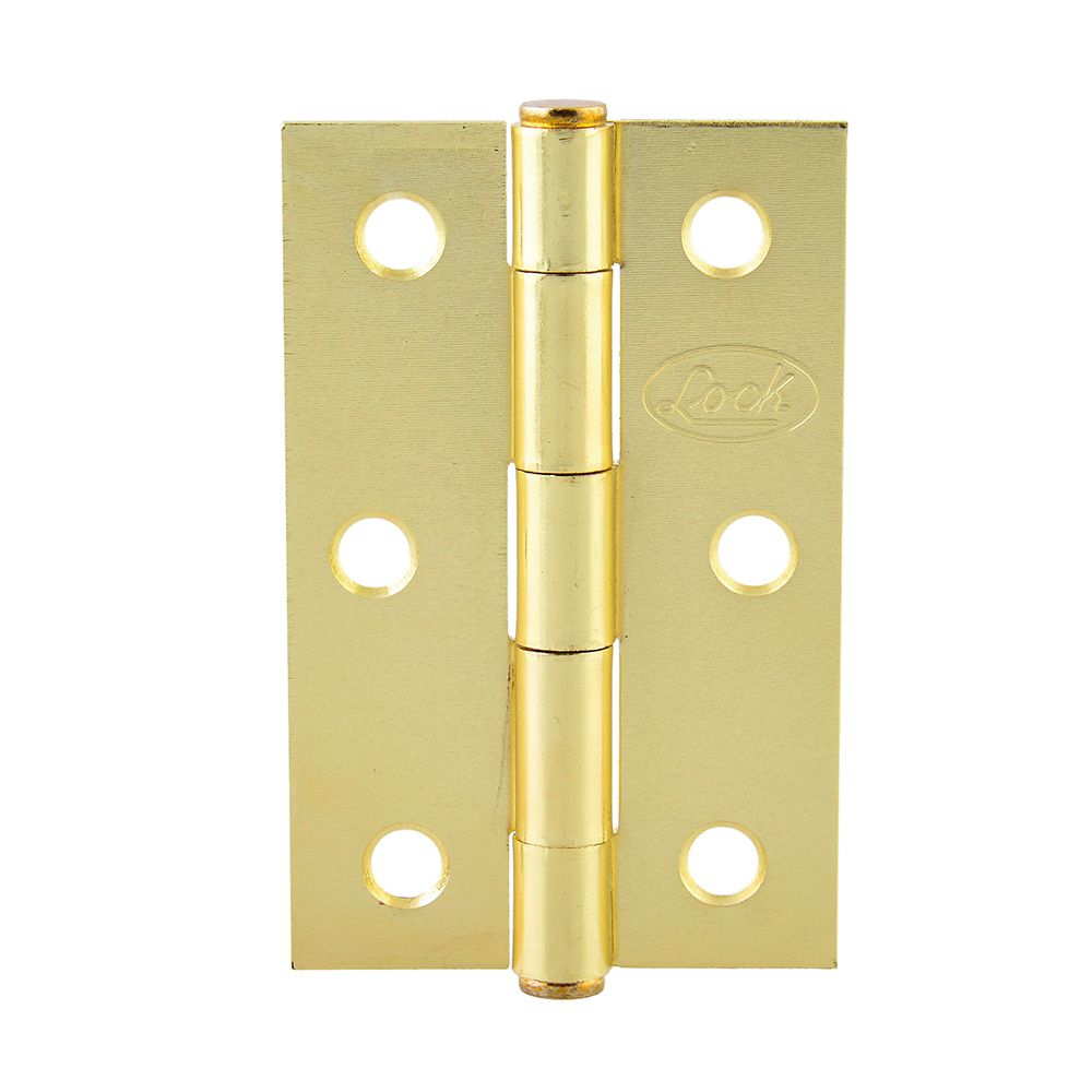 Bisagra alargada de acero latón brillante 3" x 2.08" Lock