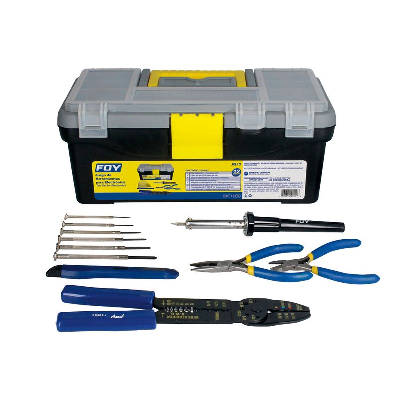 Juego combinado de herramientas para electricista, 12 piezas Foy