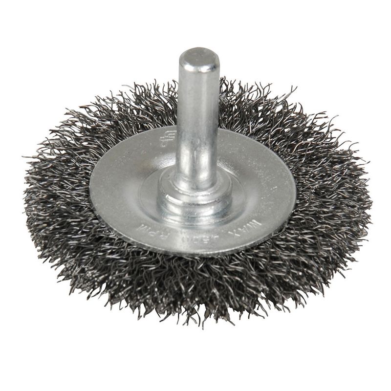Carda copa ondulada alambre delgado 3" x 0.30 con zanco 1/4" Foy