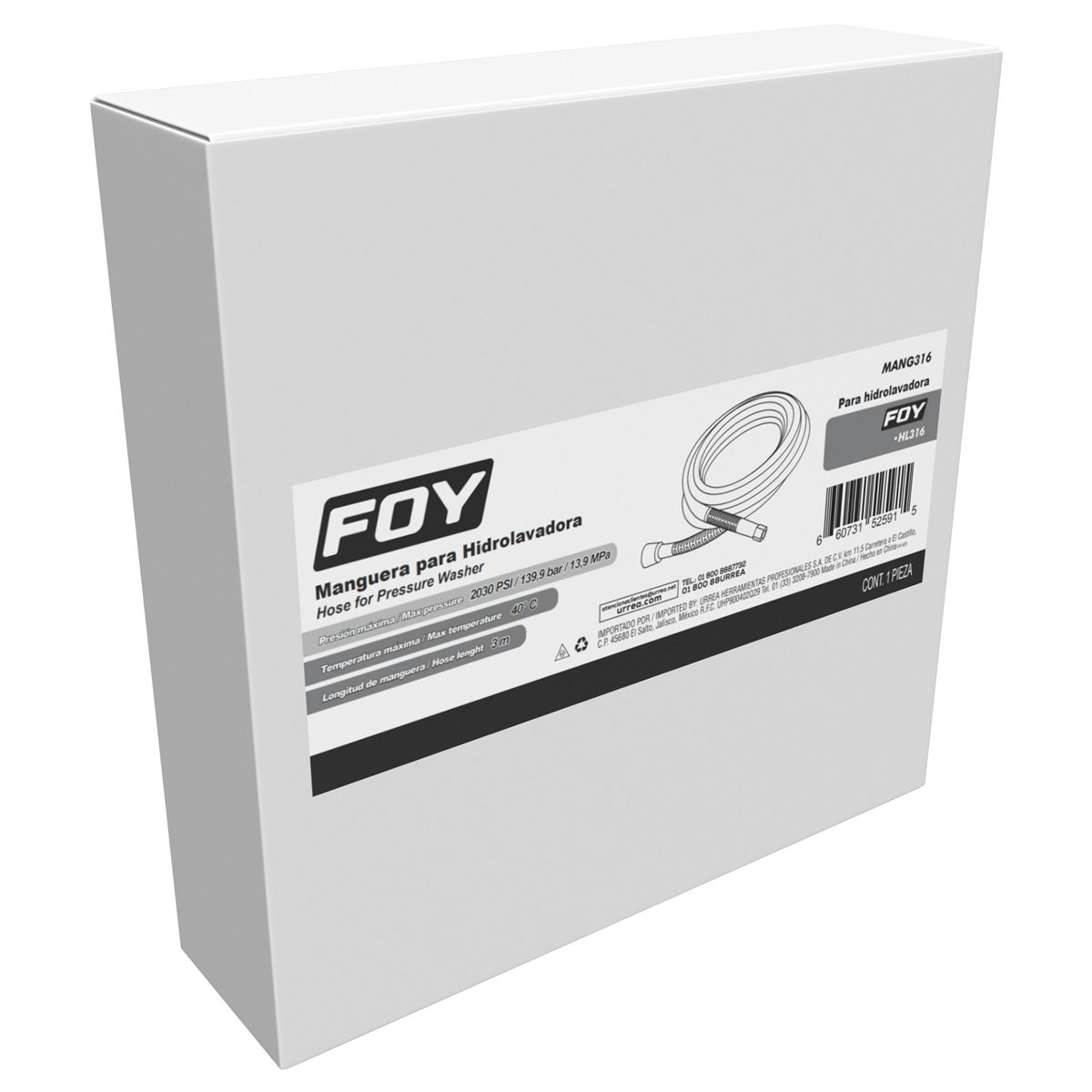 Manguera para hidrolavadora HL316 Foy