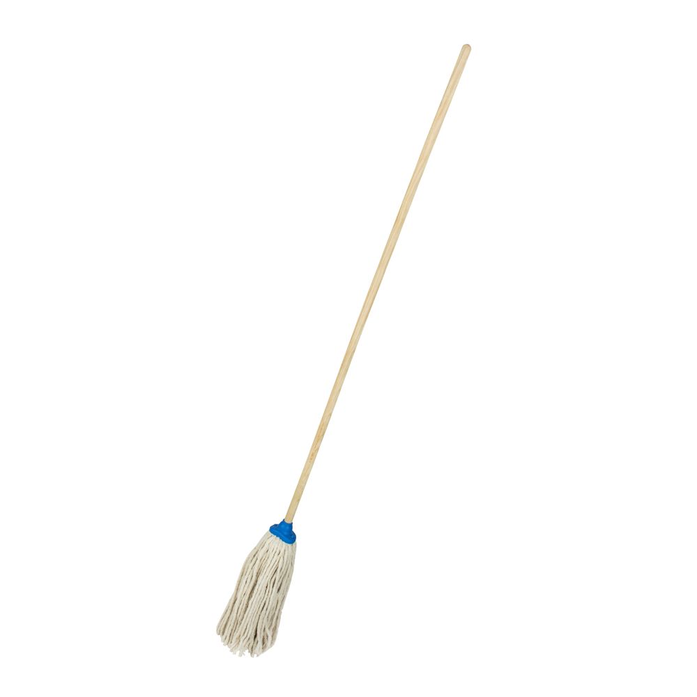 Trapeador de pabilo de algodón 300 g con bastón de madera 120 cm Foy