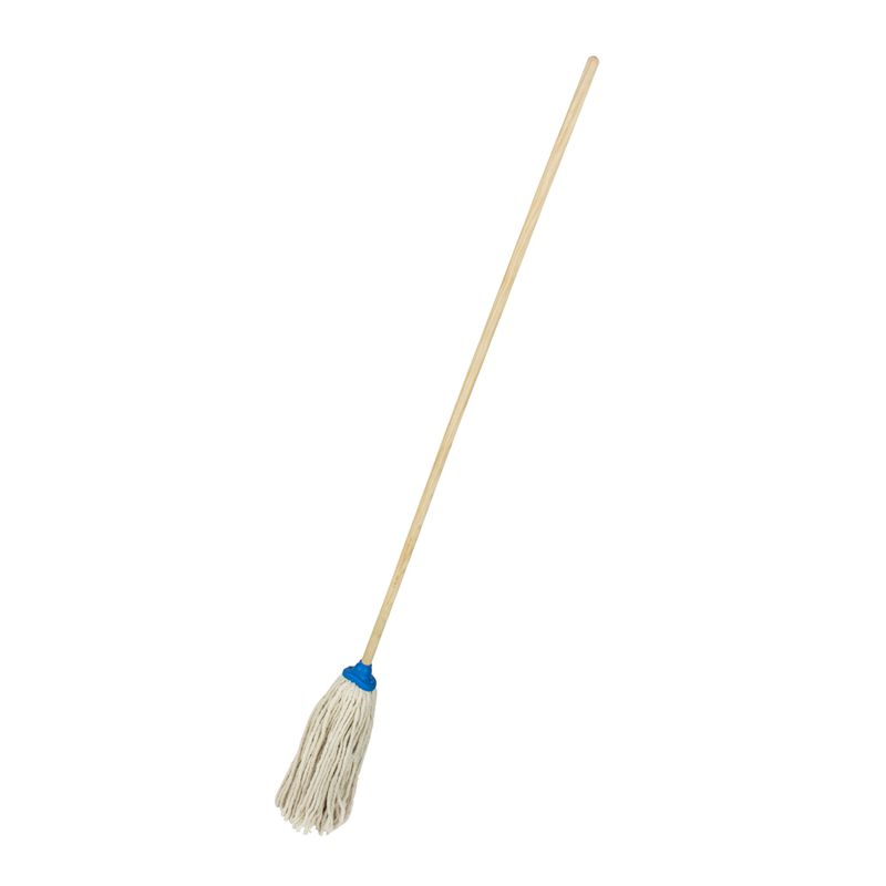 Trapeador de pabilo de algodón 300 g con bastón de madera 120 cm Foy