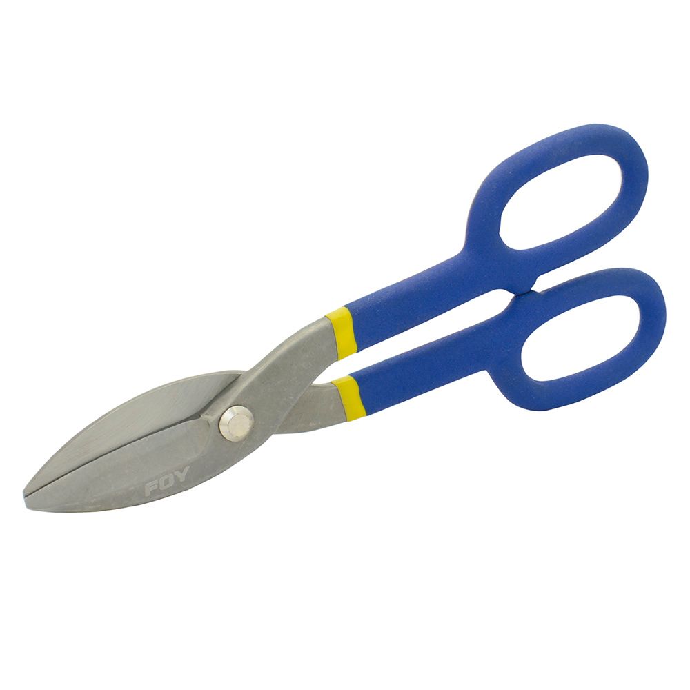 Tijeras para hojalatero con mango rubber grip 12" Foy