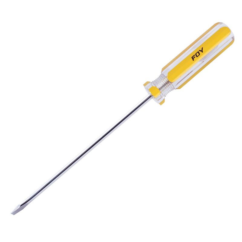 Destornillador con mango de PVC, punta plana 1/4" x 6" Foy
