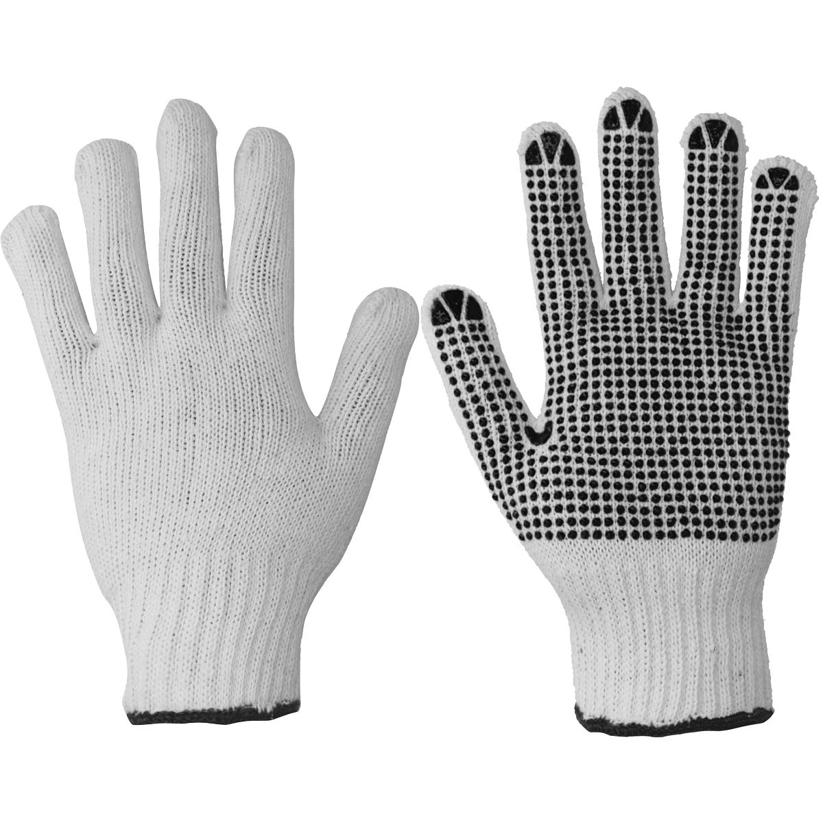 Guantes de algodón con puntos de PVC talla G Foy