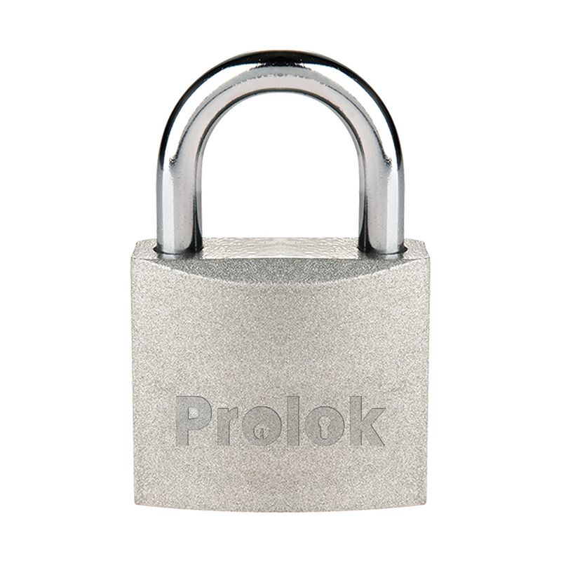 Candado de acero corto 38 mm, llave estándar, en caja Prolok