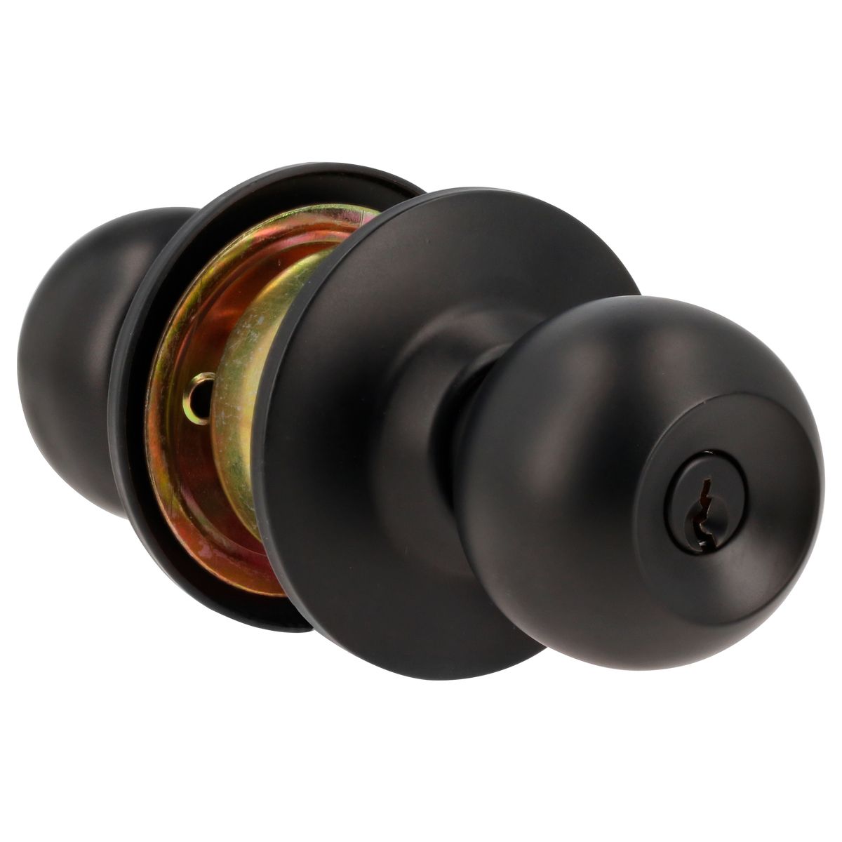 Pomo cilíndrico bola función recámara, acero negro, llave estándar Lock