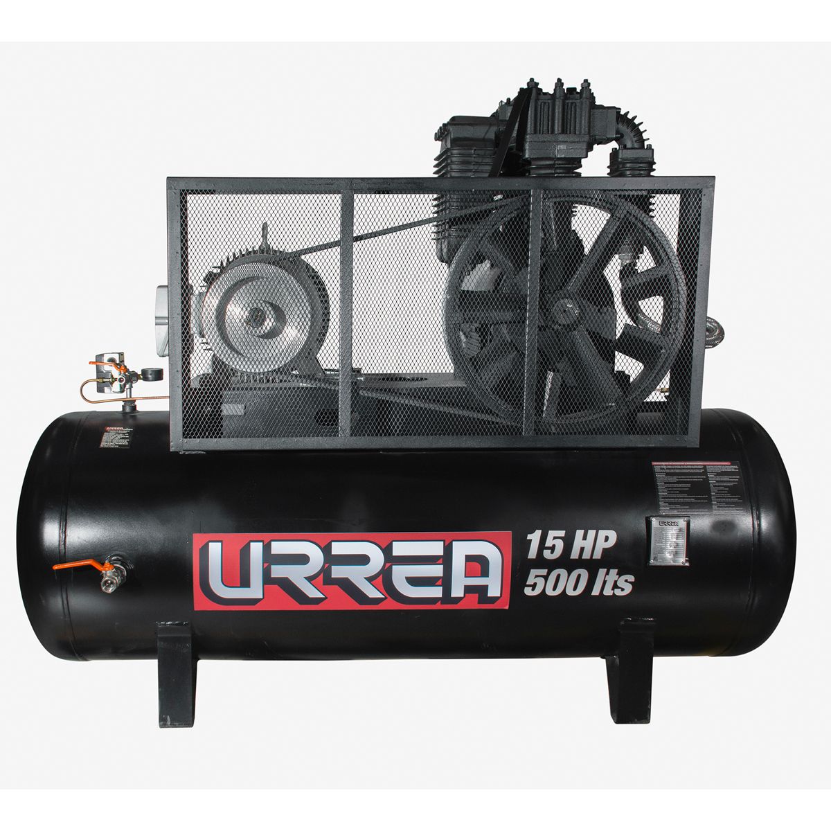 Compresor de aire eléctrico de banda 500 Lt, 15 HP, 220 V - 440 V Urrea