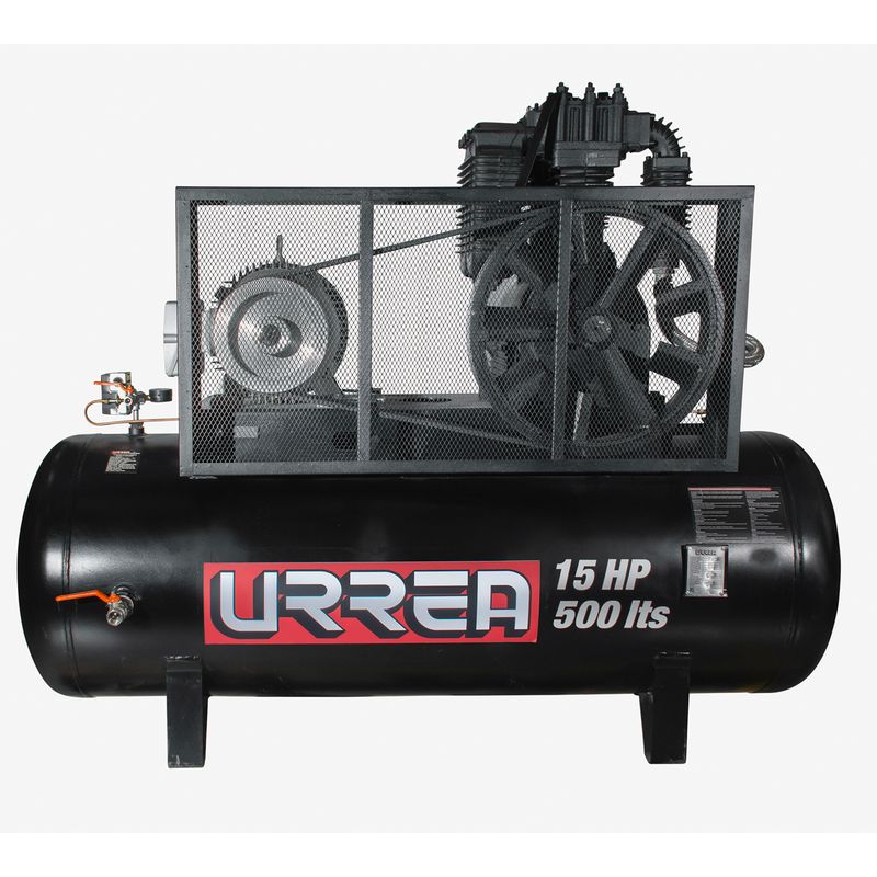Compresor de aire eléctrico de banda 500 Lt, 15 HP, 220 V - 440 V Urrea