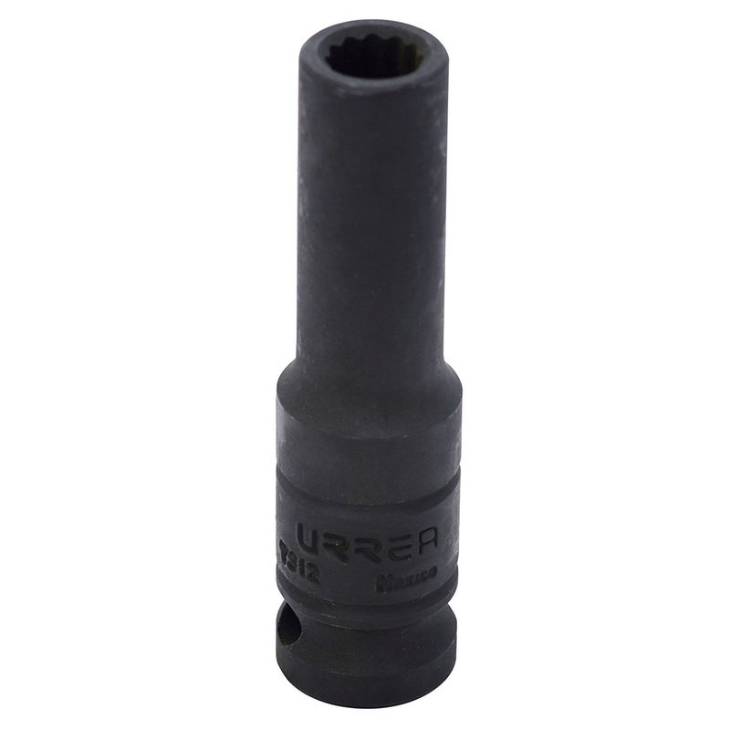 Dado de impacto largo cuadro de 1/2", 12 puntas, en pulgadas, 3/8" Urrea