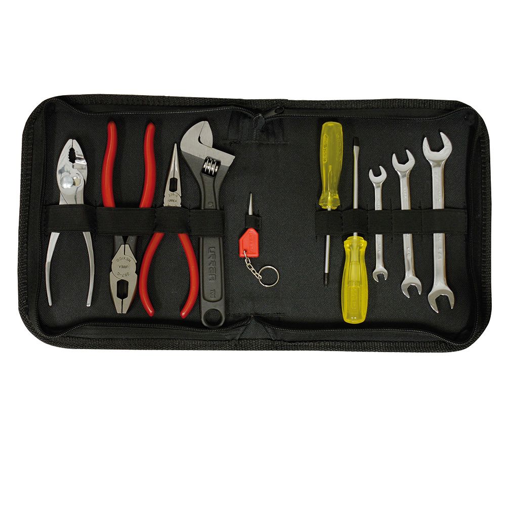 Juego combinado de herramientas con portafolio, 10 piezas Urrea