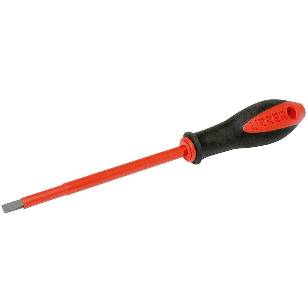 Destornillador con mango bimaterial 1000 V, punta plana 7/32" x 5" Urrea