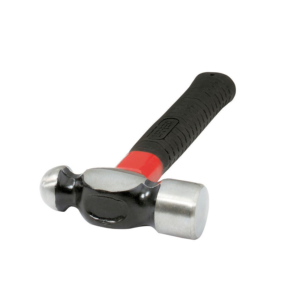 Martillo de bola forjada con mango de fibra de vidrio anti-vibración corto de 9", 32 oz Urrea