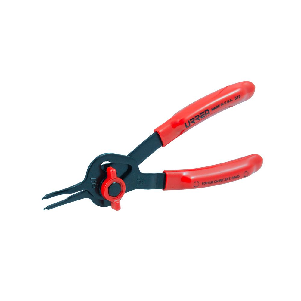 Pinza para anillos de retención convertibles con mariposa .047 ángulo de 18° Urrea