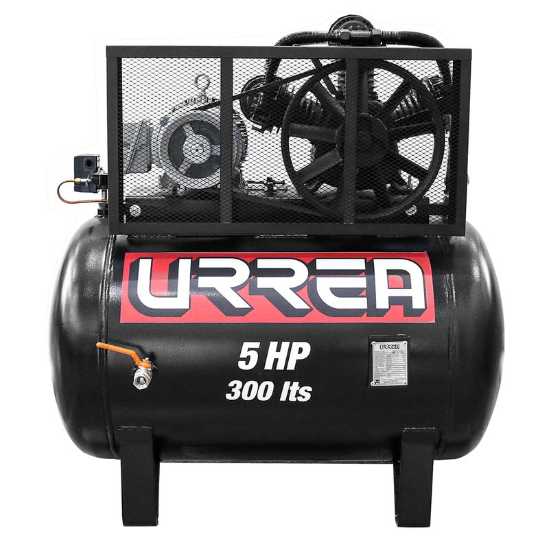 Compresor de aire eléctrico de banda 300 Lt, 5 HP, 220 V - 440 V Urrea