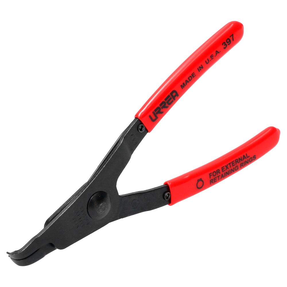 Pinza para anillos de retención con mango rubber grip fijas tipo externo ángulo de 90° Urrea