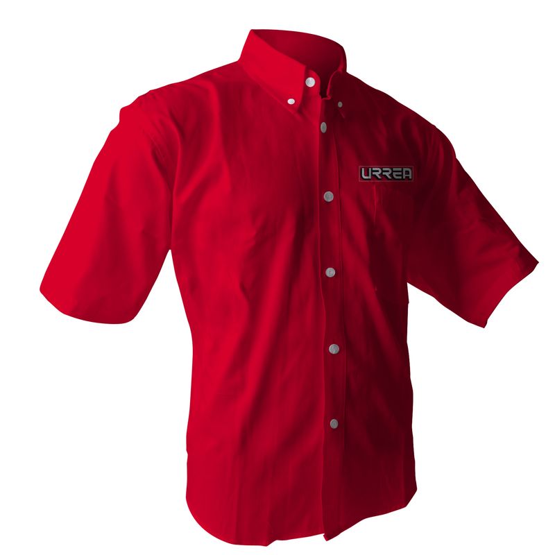Camisa de manga corta para caballero color rojo talla M Urrea