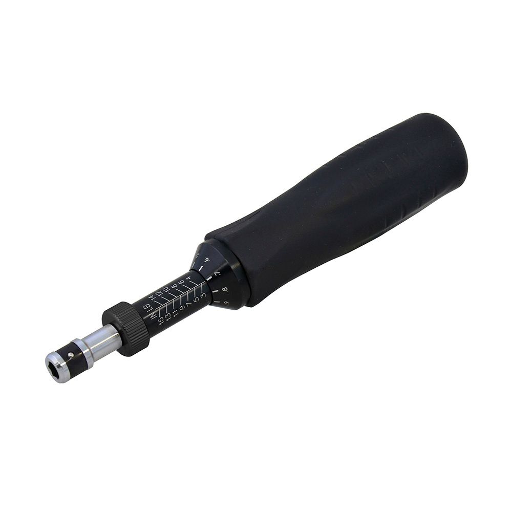 Destornillador de torque microajustable con mango plástico cuadro de 1/4", 10-50 in-lb Urrea