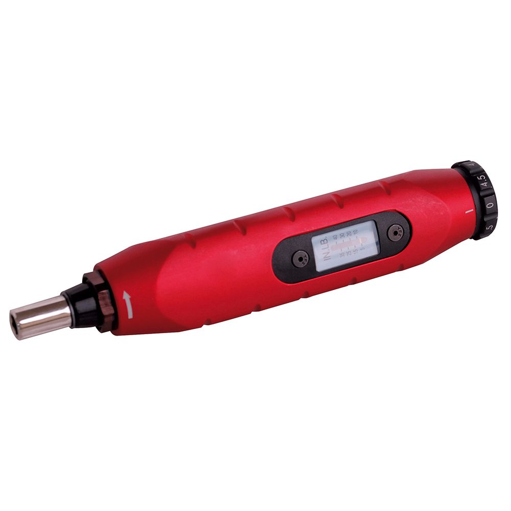 Destornillador de torque microajustable con mango plástico cuadro de 1/4", 5-40 in-lb Urrea