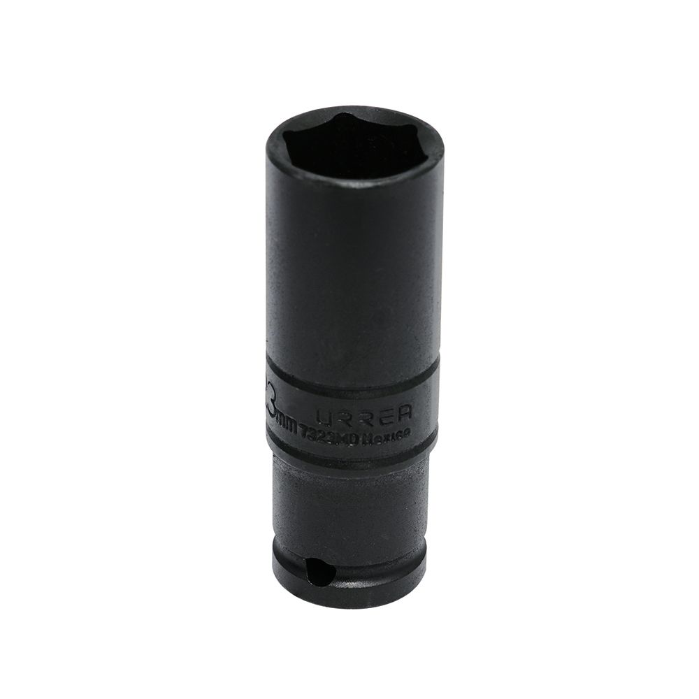 Dado de impacto largo pared delgada cuadro de 1/2", 6 puntas, métrico, 23 mm Urrea