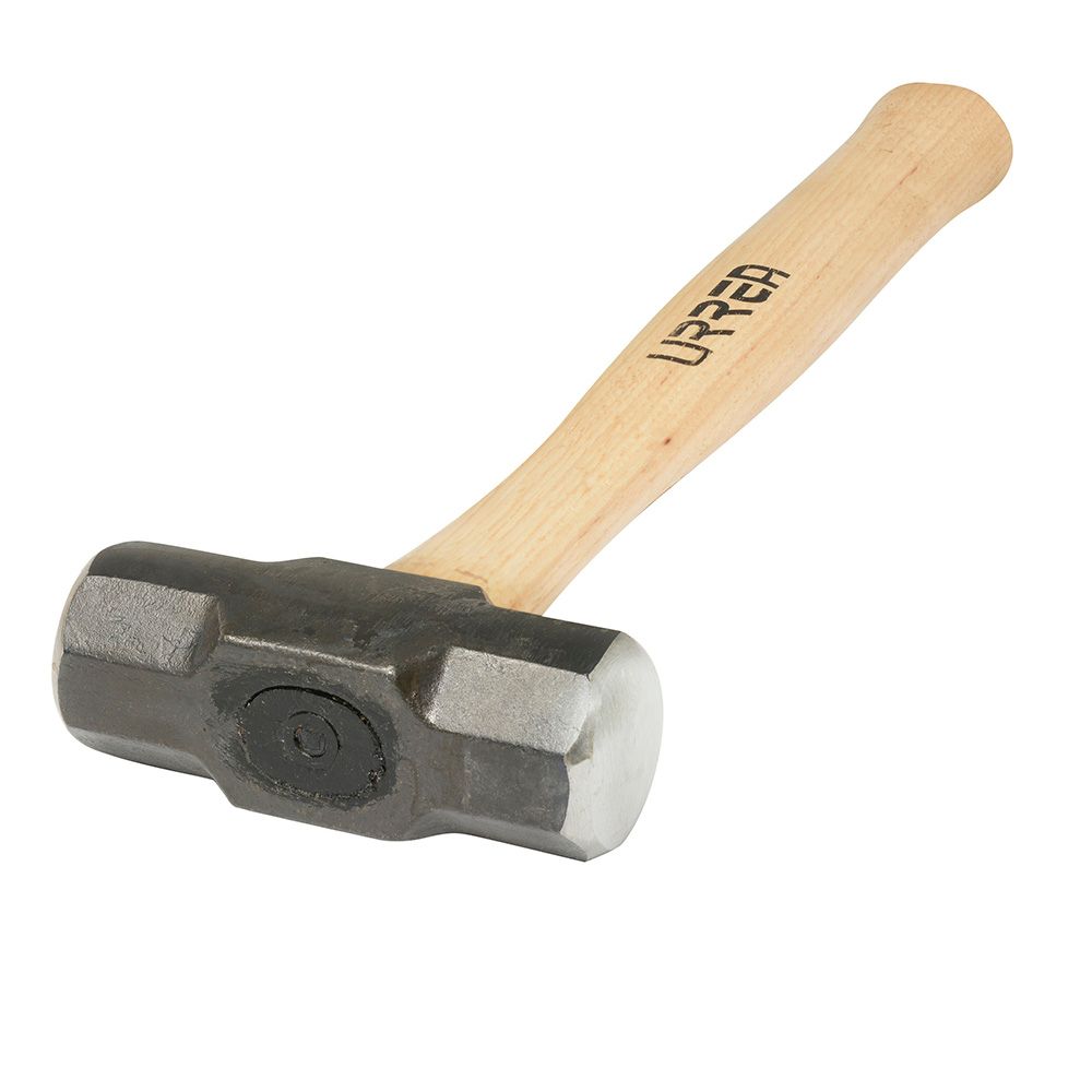 Marro octagonal cabeza maquinada con mango de hickory Americano de 16", 3 lb Urrea