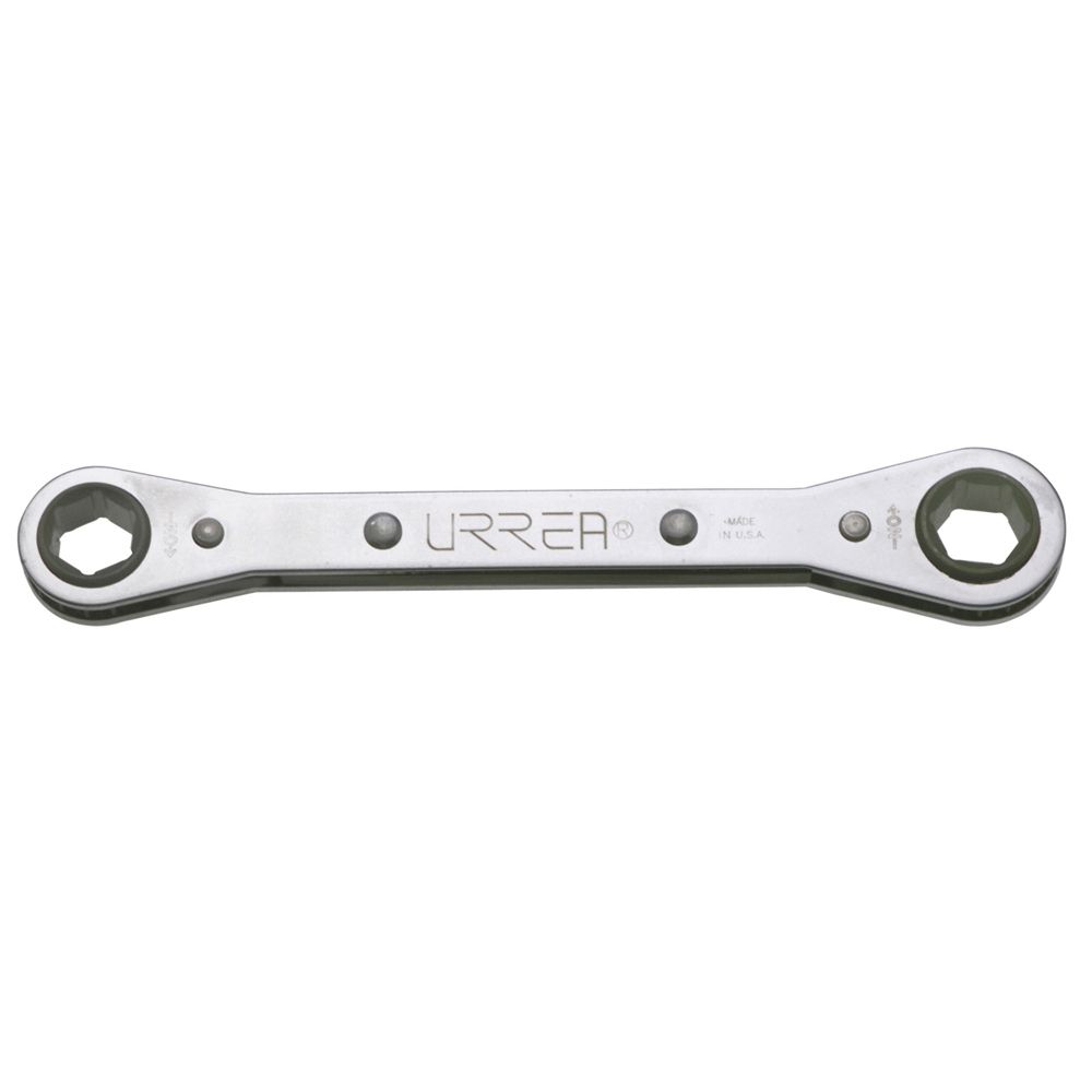 Llave de estrías pulido espejo plana de matraca métrica, 12 puntas, 15 x 17 mm Urrea
