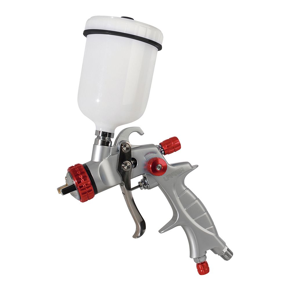 Pistola para pintar de gravedad, capacidad 100 ml, 22 PSI Urrea