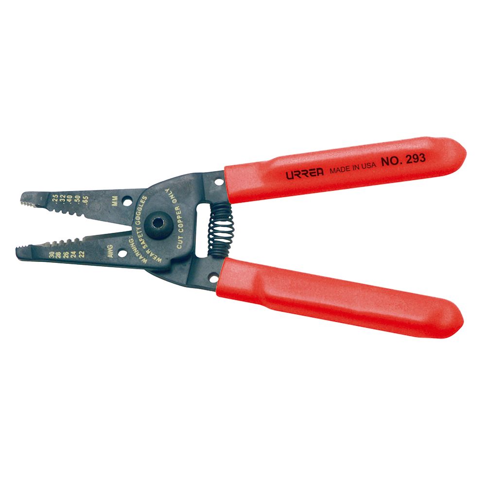 Pinza pelacable con mango air cushion 22-30 AWG de 6" alta palanca Urrea