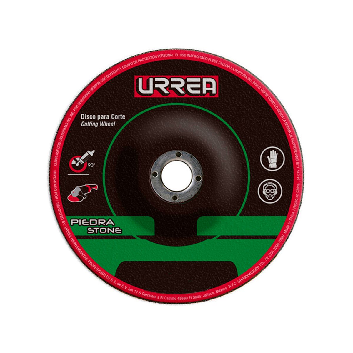Disco abrasivo tipo 1 para piedra 7" x 5/64" Urrea