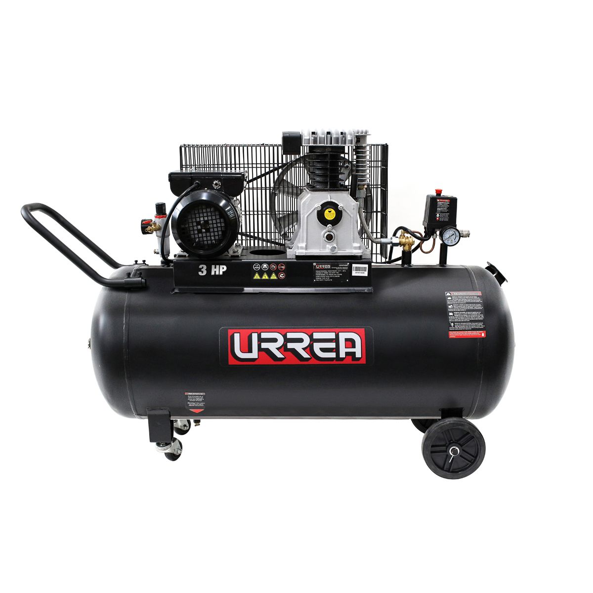 Compresor de aire eléctrico lubricado 200 Lt, 3 HP, 127 V Urrea