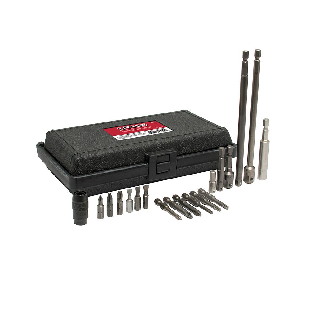 Juego de puntas y accesorios cuadro de 1/4", 19 piezas Urrea