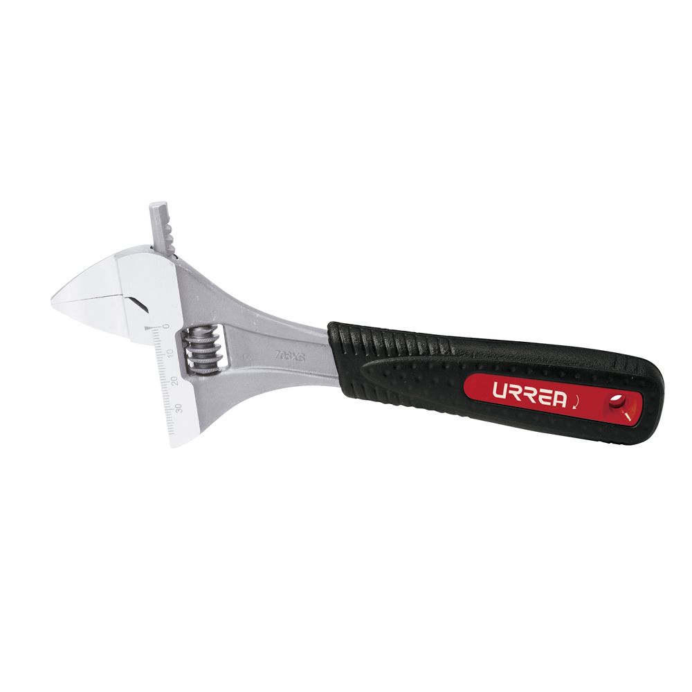 Llave ajustable cromada quijada angosta 8" Urrea