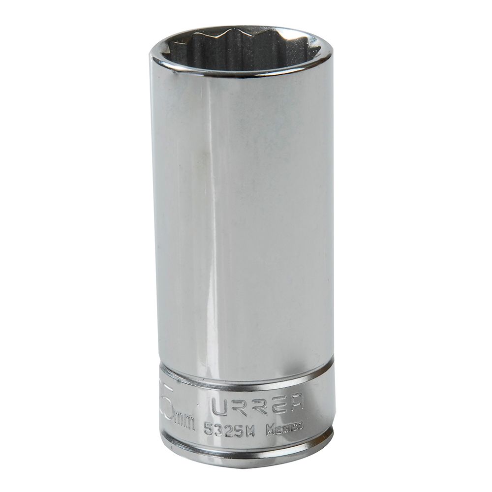 Dado largo cuadro de 1/2", 12 puntas, métrico, 25 mm Urrea