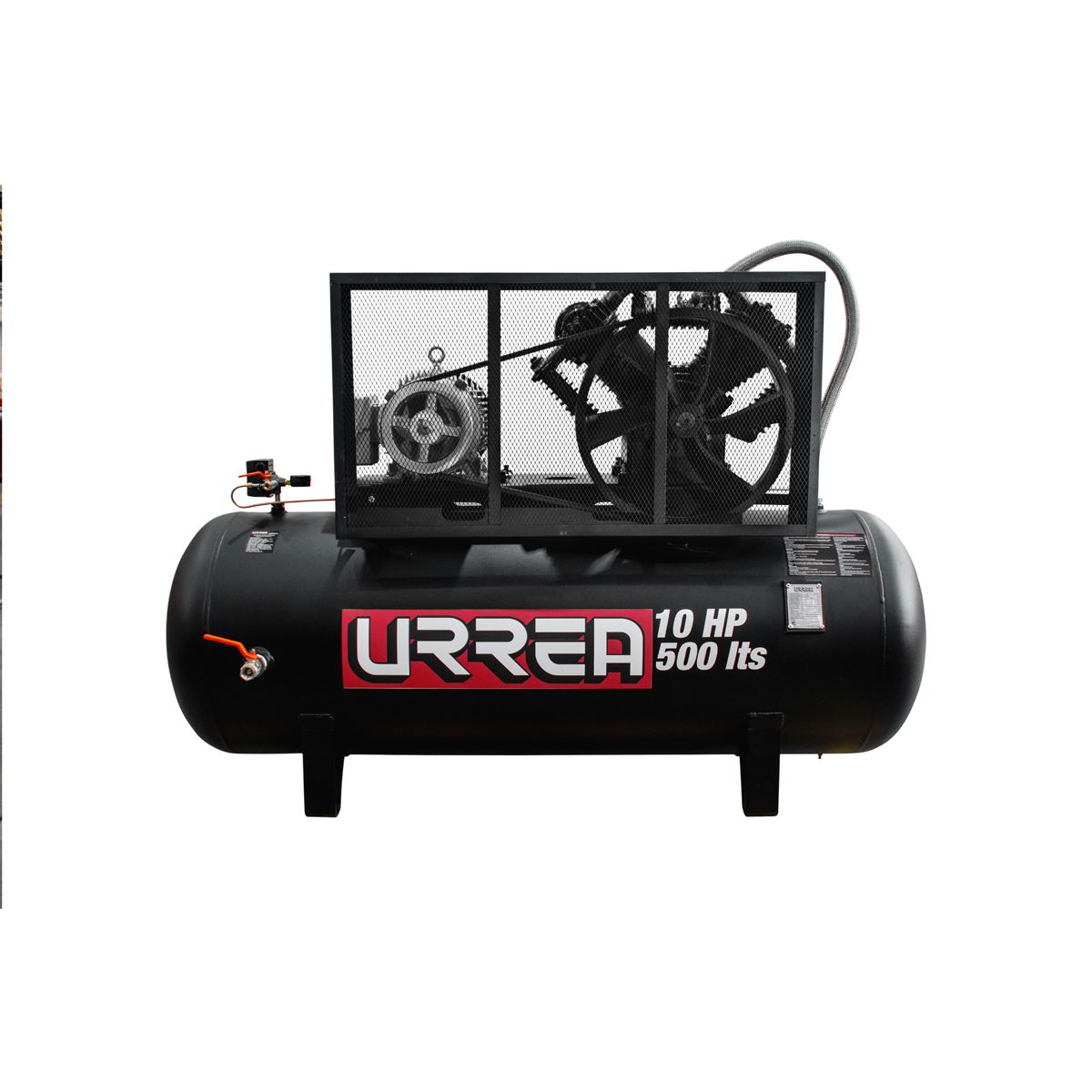 Compresor de aire eléctrico de banda 500 Lt, 10 HP, 220 V - 440 V Urrea