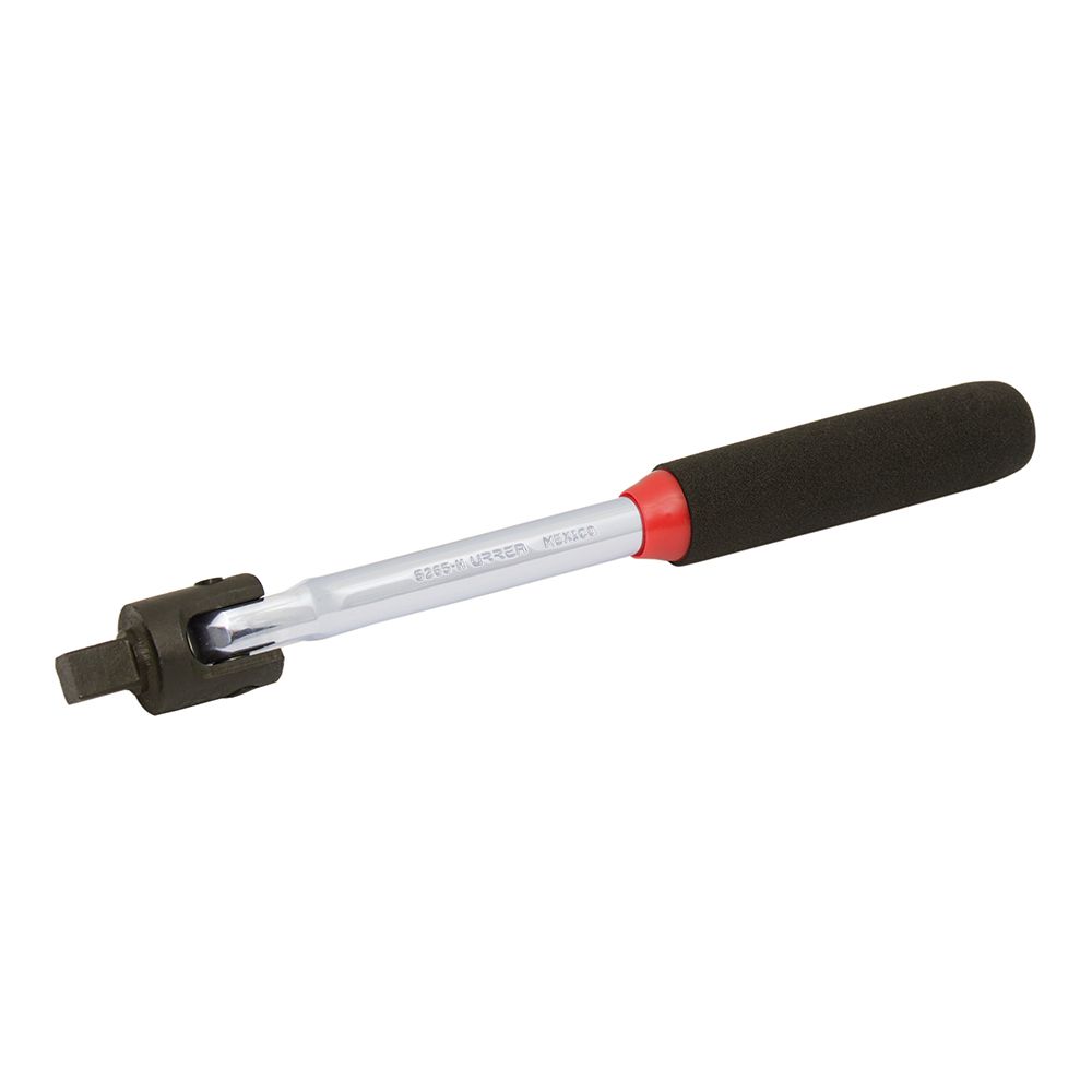 Mango articulado para dado cuadro de 3/8", 7-13/16" Rubber Grip Urrea