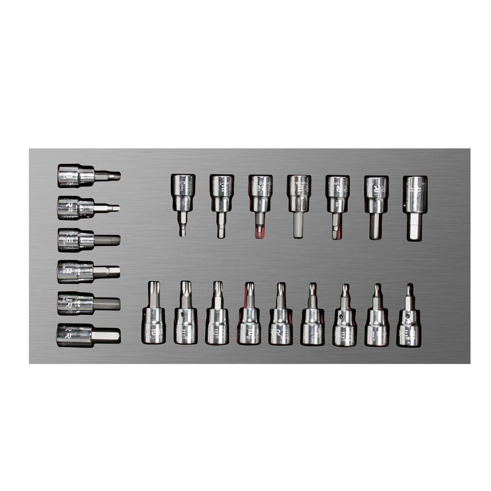 Juego de dados cuadro de 3/8" varias puntas, 22 piezas Urrea