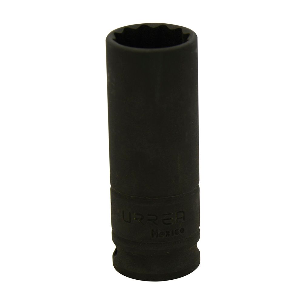 Dado de impacto largo cuadro de 3/8", 12 puntas, en pulgadas, 9/16" Urrea