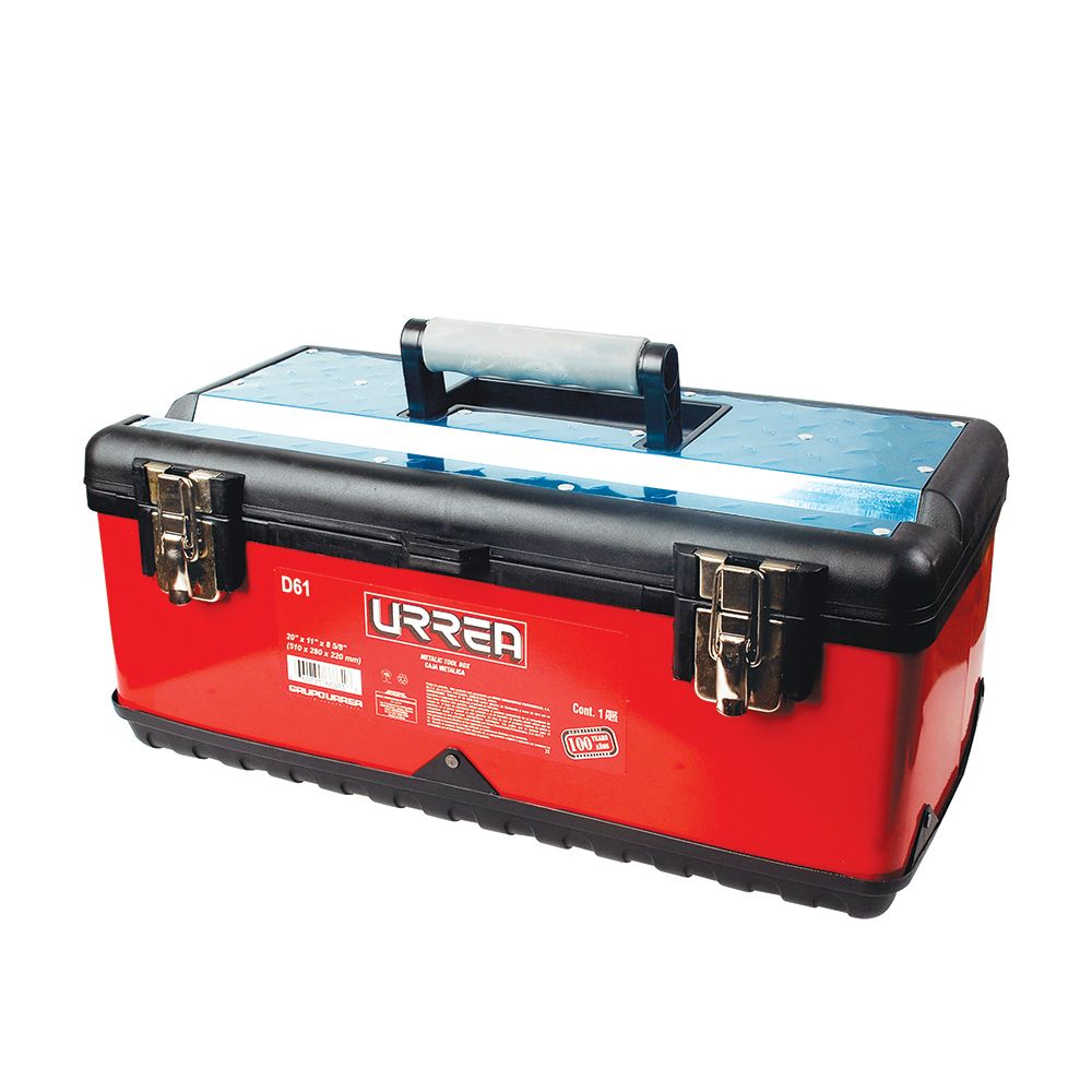 Caja portaherramientas metálica-plástica 20" x 11" x 8" Urrea