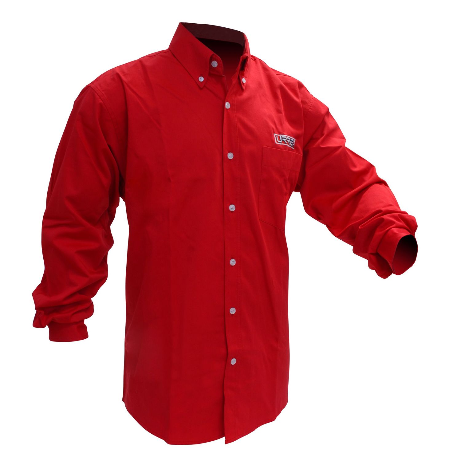 Camisa de manga larga para caballero color rojo talla G Urrea