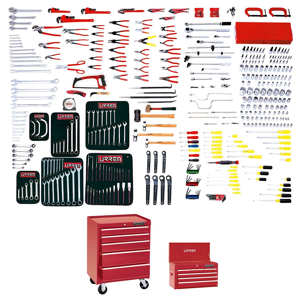 Juego maestro industrial combinado 397 piezas, con gabinetes EX27M5, EX27S6 Urrea