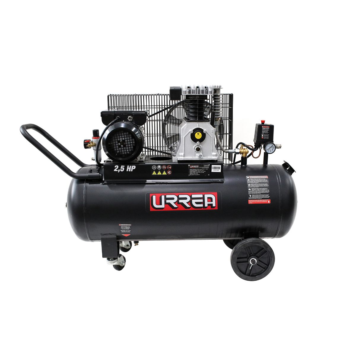 Compresor de aire eléctrico lubricado 100 Lt, 2.5 HP, 127 V Urrea